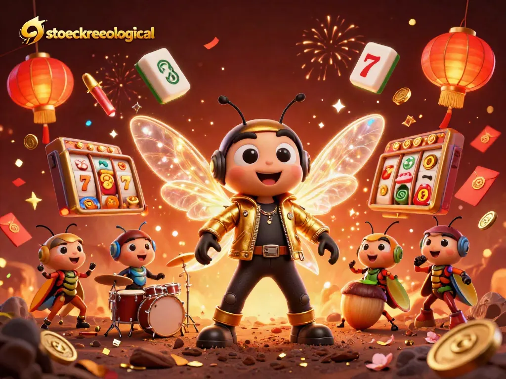 Experience thrilling slot action with stoeckerecological's vibrant 3D casino scene featuring energetic characters.